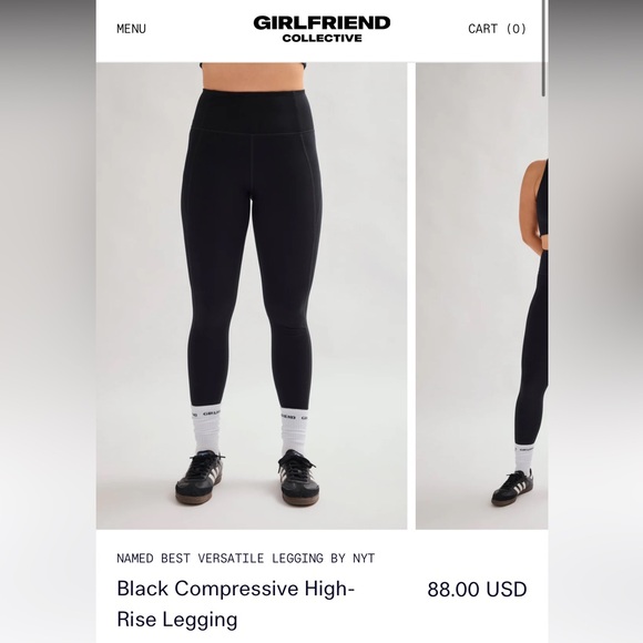 Girlfriend Collective Black Leggings - Picture 4 of 12